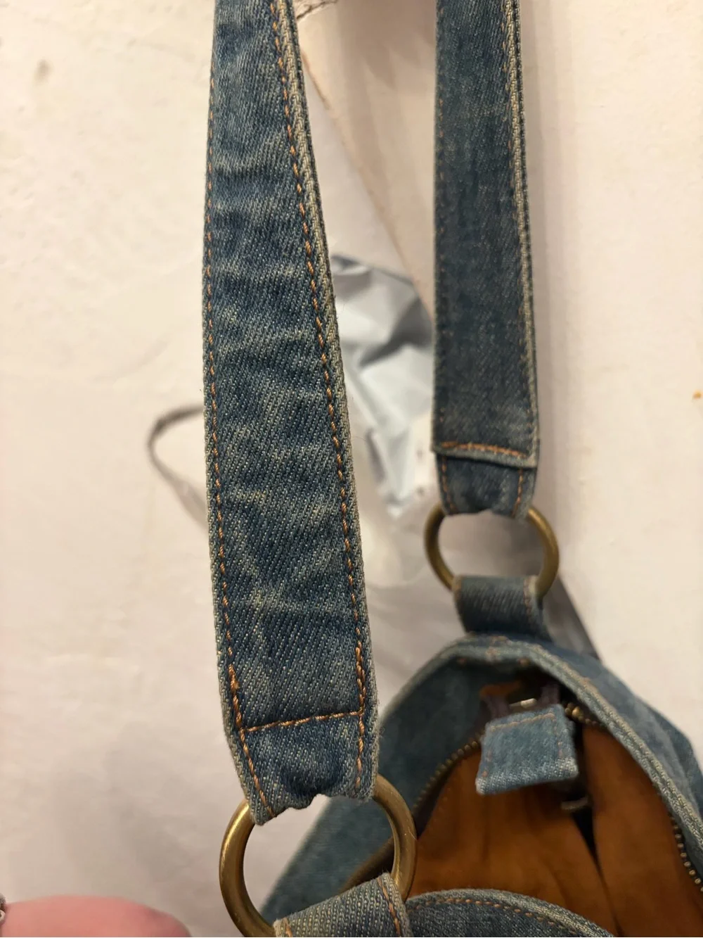 Denim Bubble Tote Bag - Blue